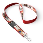Detachable polyester lanyard with sublimated satin overlay - Image 5