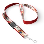Detachable polyester lanyard with sublimated satin overlay - Image 6