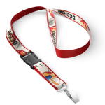 Detachable polyester lanyard with sublimated satin overlay - Image 7
