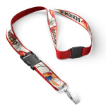 Detachable polyester lanyard with sublimated satin overlay - Image 11