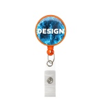 Retractable badge reel in round shape with ⌀2.8cm logo - Image 13