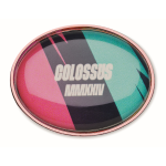 Oval metal lapel pin with doming - Image 6