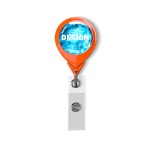 Retractable badge reel in waterdrop shape with ⌀2.5cm logo - Image 13