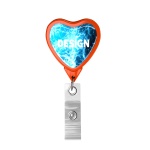 Retractable badge reel in heart shape with logo - Image 13