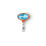 Retractable badge reel in oval shape with logo - Image 13