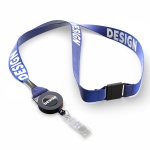 Polyester sublimation badge reel lanyard with metal crimp - Image 13