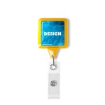 Retractable badge reel in square shape with 2.5cm2 logo - Image 14