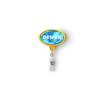 Retractable badge reel in oval shape with logo - Image 14