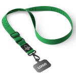 Woven adjustable crossbody phone holder with logo engraved metal plate - Image 15