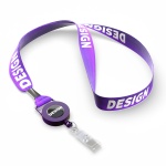 Polyester sublimation badge reel lanyard with metal crimp - Image 14