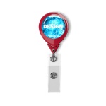 Retractable badge reel in waterdrop shape with ⌀2.5cm logo - Image 15