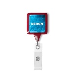 Retractable badge reel in square shape with 2.5cm2 logo - Image 15