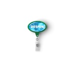 Retractable badge reel in oval shape with logo - Image 15