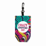 Full colour foldable RPET bag with pouch. Double layer handles - Image 2