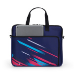 Sublimated neoprene laptop sleeve with zipper and back pocket - Image 2