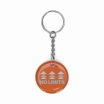 Round Pre-programmed NFC keyring with doming - Image 2