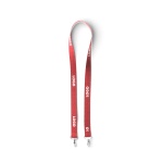 Polyester pantone matched screenprint lanyard with 2 clips - Image 2