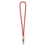 Polyester cord lanyard with bamboo plate - Image 2