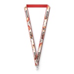 Polyester lanyard with sublimated satin overlay - Image 2