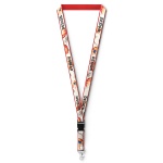 Detachable polyester lanyard with sublimated satin overlay - Image 2