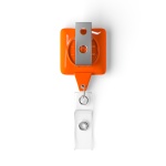 Retractable badge reel in square shape with 2.5cm2 logo - Image 2