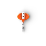Retractable badge reel in oval shape with logo - Image 2