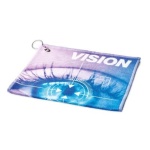 Full colour polycotton Golf towel (400gsm) - Image 2