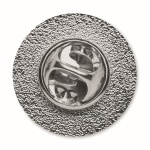 Round metal lapel pin with doming - Image 2