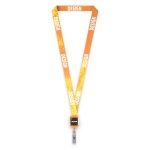 Polyester sublimation lanyard with square shape badge reel - Image 2