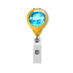 Retractable badge reel in waterdrop shape with ⌀2.5cm logo - Image 4