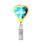Retractable badge reel in heart shape with logo - Image 4