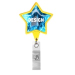 Retractable badge reel in star shape with logo - Image 4