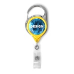 Retractable badge reel with carabiner & logo (without belt clip) - Image 4