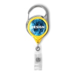 Retractable badge reel with carabiner & logo - Image 4