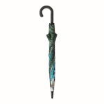 All-over printed ⌀102cm/23″ auto open storm umbrella with hook handle - Image 3
