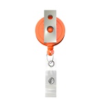 Retractable badge reel in round shape with ⌀2cm logo - Image 2