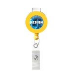 Retractable badge reel in round shape with ⌀2cm logo - Image 4