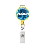 Retractable badge reel in round shape with ⌀2.8cm logo - Image 4