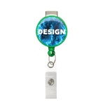 Retractable badge reel in round shape with ⌀2.8cm logo - Image 5