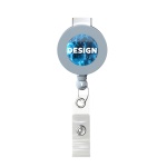 Retractable badge reel in round shape with ⌀2cm logo - Image 6