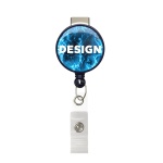 Retractable badge reel in round shape with ⌀2.8cm logo - Image 8