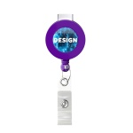 Retractable badge reel in round shape with ⌀2cm logo - Image 9