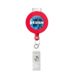 Retractable badge reel in round shape with ⌀2cm logo - Image 10