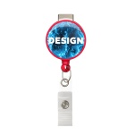 Retractable badge reel in round shape with ⌀2.8cm logo - Image 10