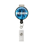 Retractable badge reel in round shape with ⌀2.8cm logo - Image 12