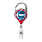 Retractable badge reel with carabiner & logo (without belt clip) - Image 5
