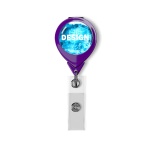 Retractable badge reel in waterdrop shape with ⌀2.5cm logo - Image 6