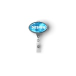 Retractable badge reel in oval shape with logo - Image 6