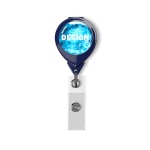 Retractable badge reel in waterdrop shape with ⌀2.5cm logo - Image 7