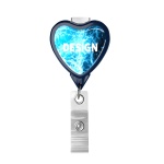 Retractable badge reel in heart shape with logo - Image 7